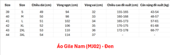 (Doubl) Áo Gile Nam (MJ02) - Đen + Size