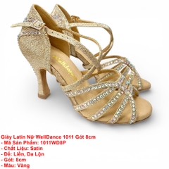 Giày Latin Nữ WellDance 1011 Gót 8cm (1011WD8P) - Vàng