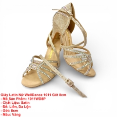 Giày Latin Nữ WellDance 1011 Gót 8cm (1011WD8P) - Vàng