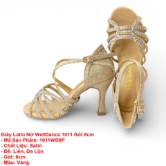 Giày Latin Nữ WellDance 1011 Gót 8cm (1011WD8P) - Vàng
