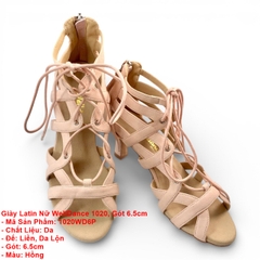 Giày Latin Nữ WellDance 1020, Gót 6.5cm (1020WD6P) - Hồng