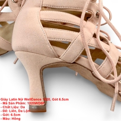 Giày Latin Nữ WellDance 1020, Gót 6.5cm (1020WD6P) - Hồng