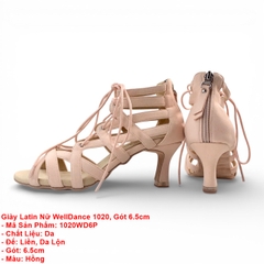 Giày Latin Nữ WellDance 1020, Gót 6.5cm (1020WD6P) - Hồng