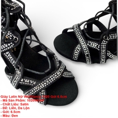 Giày Latin Nữ WellDance 1020 Gót 6.5cm (1020WD6P) - Đen