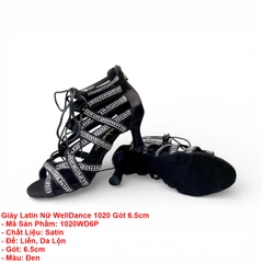Giày Latin Nữ WellDance 1020 Gót 6.5cm (1020WD6P) - Đen