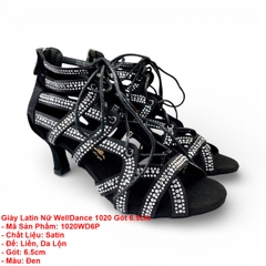 Giày Latin Nữ WellDance 1020 Gót 6.5cm (1020WD6P) - Đen