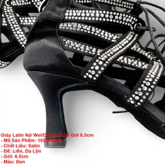 Giày Latin Nữ WellDance 1020 Gót 6.5cm (1020WD6P) - Đen