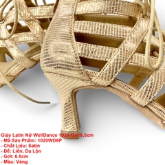 Giày Latin Nữ WellDance 1020 Gót 6.5cm (1020WD6P) - Vàng