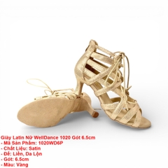 Giày Latin Nữ WellDance 1020 Gót 6.5cm (1020WD6P) - Vàng