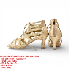 Giày Latin Nữ WellDance 1020 Gót 6.5cm (1020WD6P) - Vàng