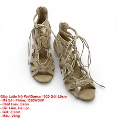 Giày Latin Nữ WellDance 1020 Gót 8.0cm (1020WD8P) - Vàng