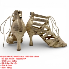 Giày Latin Nữ WellDance 1020 Gót 8.0cm (1020WD8P) - Vàng