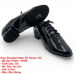 Giày Standard Nam DF Dance 103 (103DF) - Đen Bóng