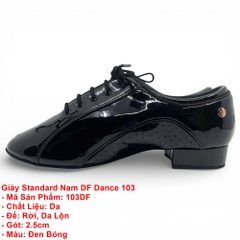 Giày Standard Nam DF Dance 103 (103DF) - Đen Bóng