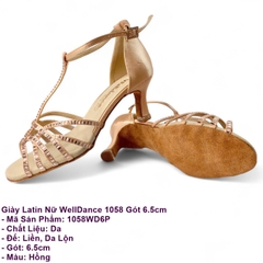 Giày Latin Nữ WellDance 1058 Gót 6.5cm (1058WD6P) - Hồng
