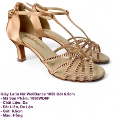 Giày Latin Nữ WellDance 1058 Gót 6.5cm (1058WD6P) - Hồng