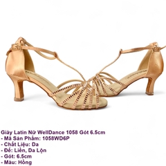 Giày Latin Nữ WellDance 1058 Gót 6.5cm (1058WD6P) - Hồng