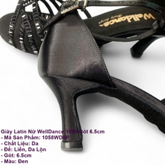 Giày Latin Nữ WellDance 1058 Gót 6.5cm (1058WD6P) - Đen