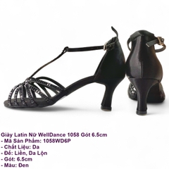 Giày Latin Nữ WellDance 1058 Gót 6.5cm (1058WD6P) - Đen