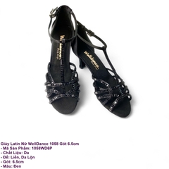 Giày Latin Nữ WellDance 1058 Gót 6.5cm (1058WD6P) - Đen