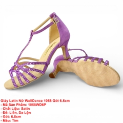 Giày Latin Nữ WellDance 1058 Gót 6.5cm (1058WD6P) - Tím