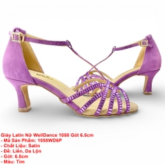 Giày Latin Nữ WellDance 1058 Gót 6.5cm (1058WD6P) - Tím
