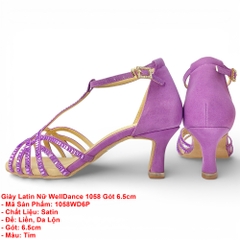 Giày Latin Nữ WellDance 1058 Gót 6.5cm (1058WD6P) - Tím