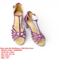 Giày Latin Nữ WellDance 1058 Gót 6.5cm (1058WD6P) - Tím