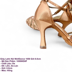 Giày Latin Nữ WellDance 1058 Gót 8.0cm (1058WD8P) - Hồng