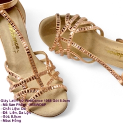 Giày Latin Nữ WellDance 1058 Gót 8.0cm (1058WD8P) - Hồng