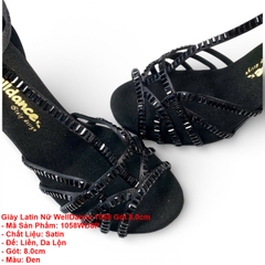 Giày Latin Nữ WellDance 1058 Gót 8.0cm (1058WD8P) - Đen