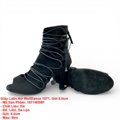Giày Latin Nữ WellDance 1071, Gót 8.0cm (1071WD8P) - Đen