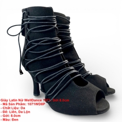 Giày Latin Nữ WellDance 1071, Gót 8.0cm (1071WD8P) - Đen