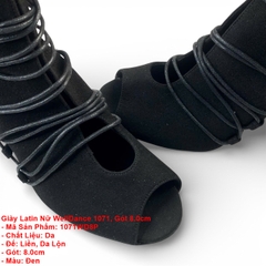 Giày Latin Nữ WellDance 1071, Gót 8.0cm (1071WD8P) - Đen
