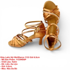 Giày Latin Nữ WellDance 1133 Gót 6.5cm (1133WD6P) - Nâu Da Bò