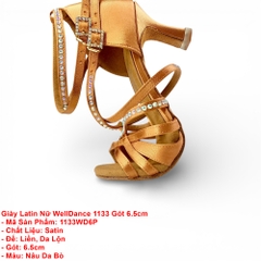 Giày Latin Nữ WellDance 1133 Gót 6.5cm (1133WD6P) - Nâu Da Bò