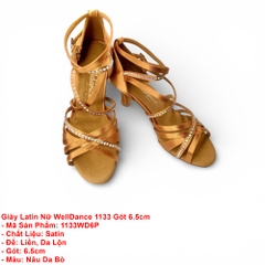 Giày Latin Nữ WellDance 1133 Gót 6.5cm (1133WD6P) - Nâu Da Bò