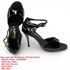 Giày Latin Nữ WellDance 1142 Gót 9.0cm (1142WD9P) - Đen