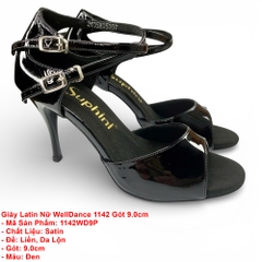 Giày Latin Nữ WellDance 1142 Gót 9.0cm (1142WD9P) - Đen