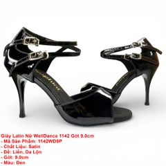 Giày Latin Nữ WellDance 1142 Gót 9.0cm (1142WD9P) - Đen
