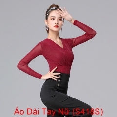 (Doubl) Áo Dài Tay Nữ (S418S) - Đỏ + Size