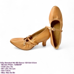 Giầy Standard Nữ BD Dance 125 Gót 5.5cm (125BD5P) - Nâu Da Bò + Size