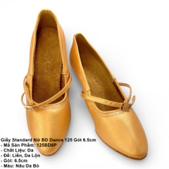 Giầy Standard Nữ BD Dance 125 Gót 6.5cm (125BD6P) - Nâu Da Bò