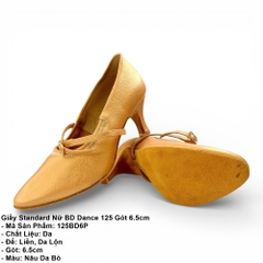 Giầy Standard Nữ BD Dance 125 Gót 6.5cm (125BD6P) - Nâu Da Bò