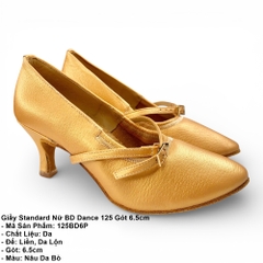 Giầy Standard Nữ BD Dance 125 Gót 6.5cm (125BD6P) - Nâu Da Bò