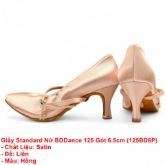 Giầy Standard Nữ BDDance 125 Gót 6.5cm (125BD6P) - Satin Hồng