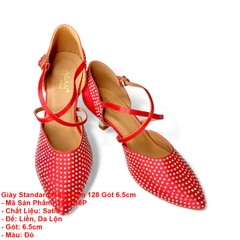 Giày Standard Nữ Sasan 128 Gót 6.5cm (128SS6P) - Đỏ