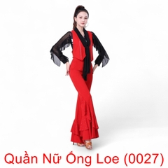 (Aidixing) Quần Nữ Ống Loe (0027) - Đỏ + Size