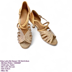 Giày Latin Nữ Sasan 130 Gót 6.5cm (130SS6P) - Da