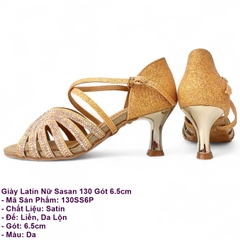 Giày Latin Nữ Sasan 130 Gót 6.5cm (130SS6P) - Da